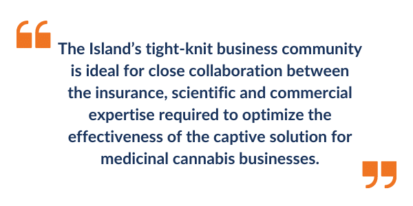 Medicinal Cannabis Captive Insurance Isle of Man article quote