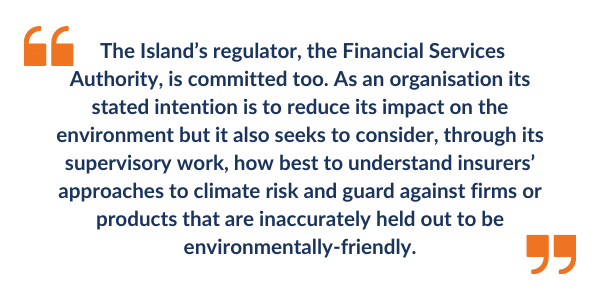 Captive Insurance Isle of Man IOMFSA ESG Article Quote